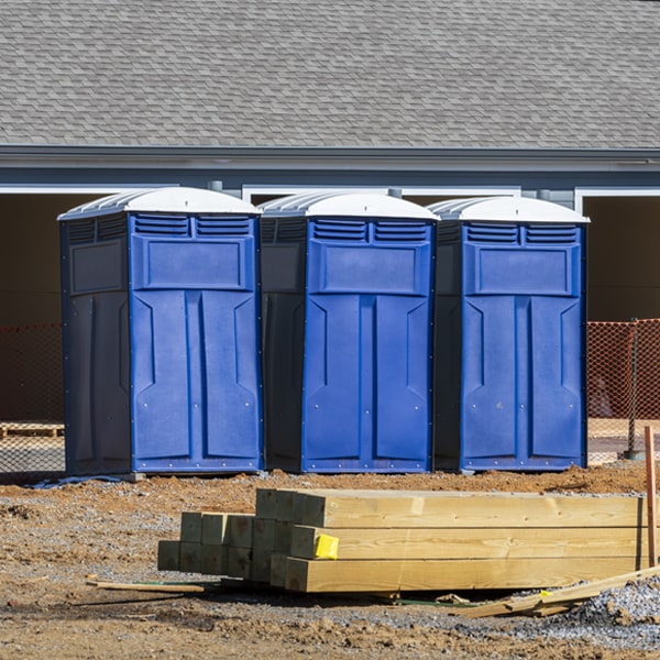 can i customize the exterior of the portable restrooms with my event logo or branding in Hiram